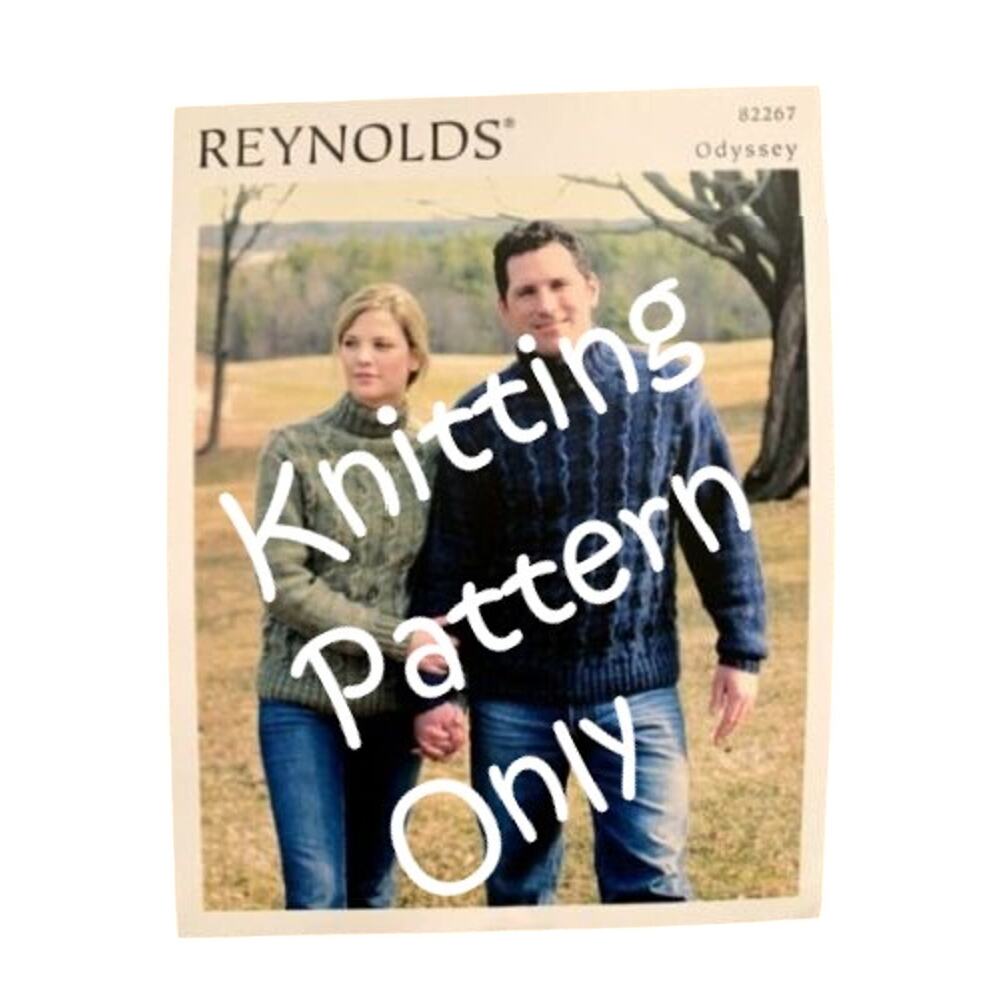 New Reynolds Yarns Odyssey 82267 Cabled Pullovers Sweater Knitting Pattern
